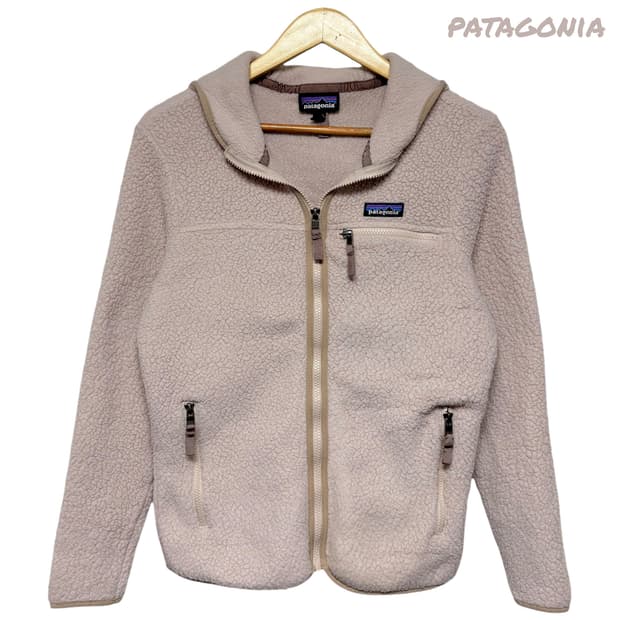3815 파타고니아 핑크 레트로 파일 플리스 후드 후리스
