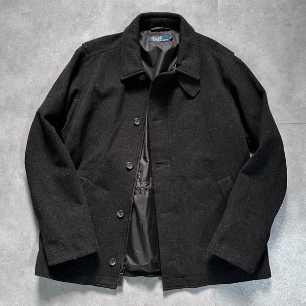 폴로 랄프로렌 챠콜 울 하프코트 (va.57)