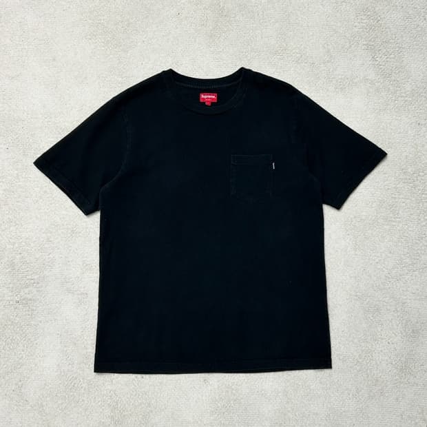 슈프림 19SS 블랙 포켓 티셔츠 