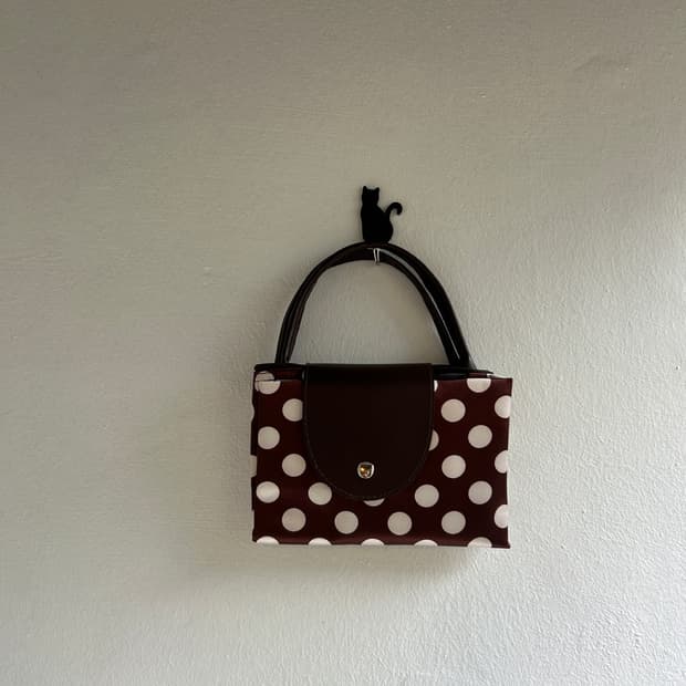 땡땡이 접이식 장바구니 