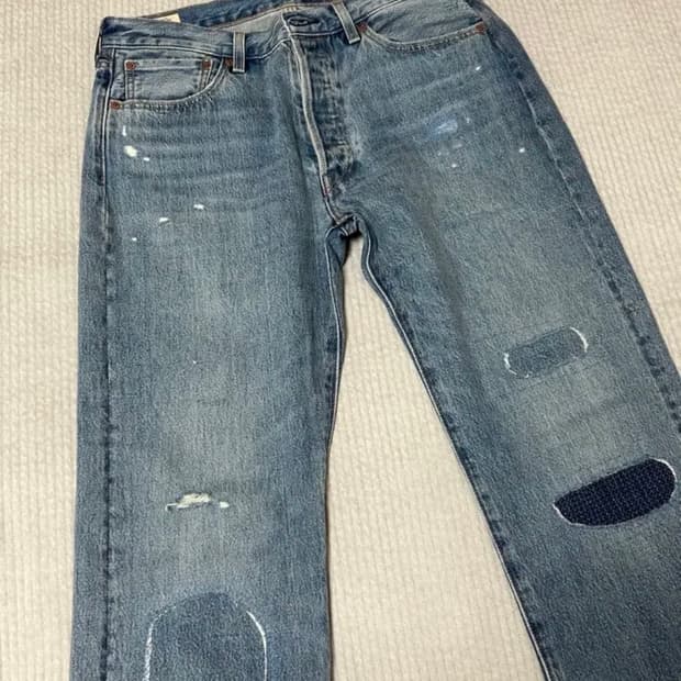 리바이스 LEVIS 501 패치워크 데님 팬츠 32