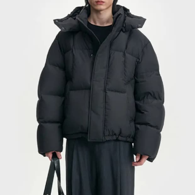 벨리에 크로스라인 후디드 구스다운 급처