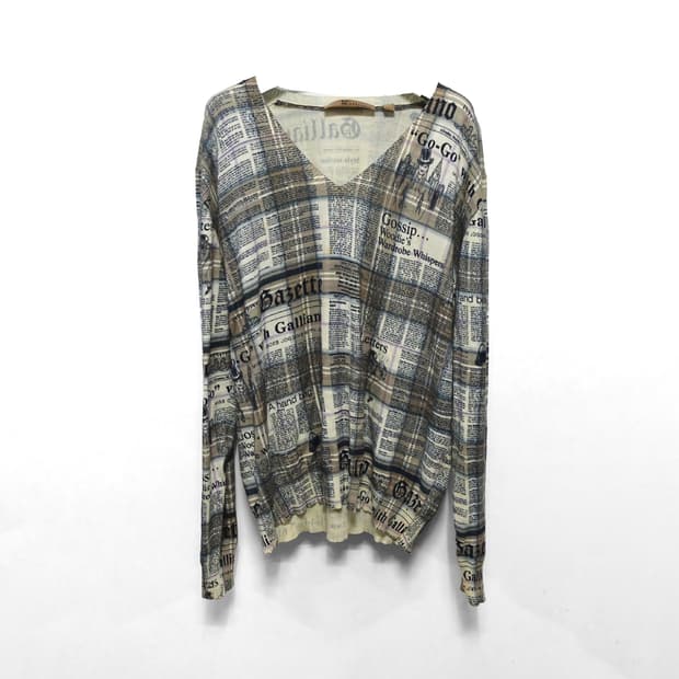 [L] JOHNGALLIANO 00s 존 갈리아노 뉴스페이퍼 니트