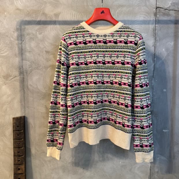 럭키슈에뜨 페어아일 램스울 니트 55~66