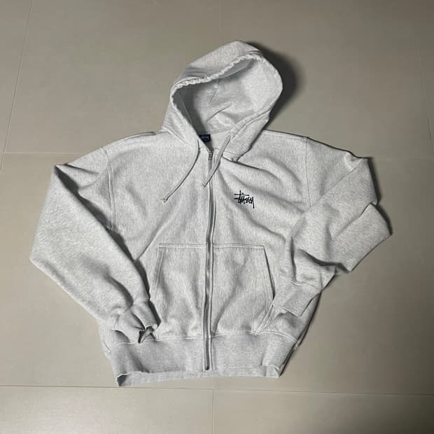 스투시 후드집업 애쉬헤더 (L)