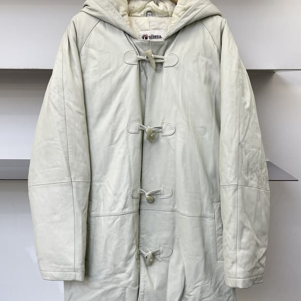 Georgia 램 레더 더플 코트