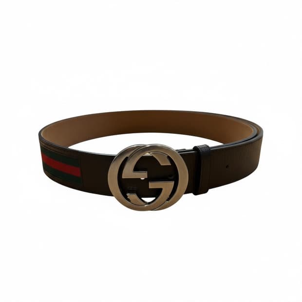 구찌 인터로킹 G 버클 벨트