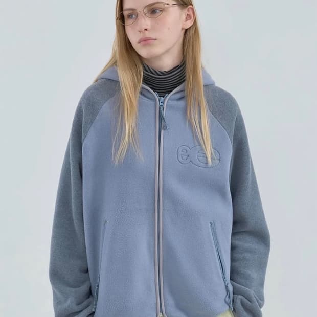 엔조블루스 플리스 집업 후디