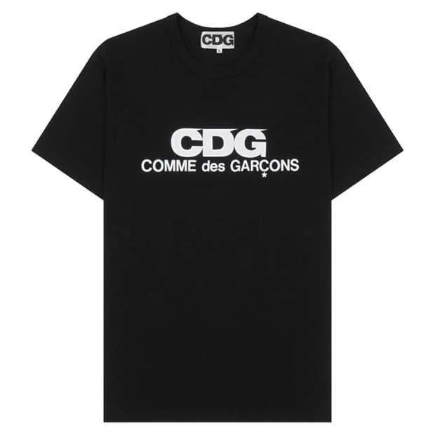 CDG 꼼데가르송 로고 반팔 티셔츠 - 블랙