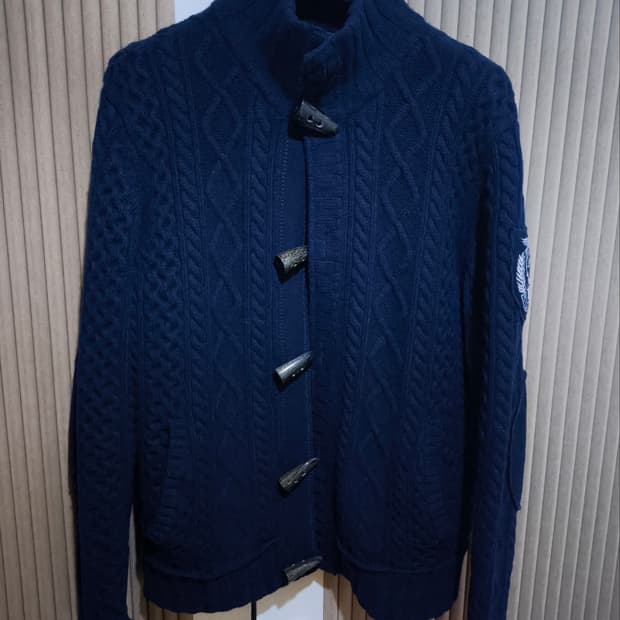 L사이즈 폴로랄프로렌 토글버튼 케이블 니트 가디건