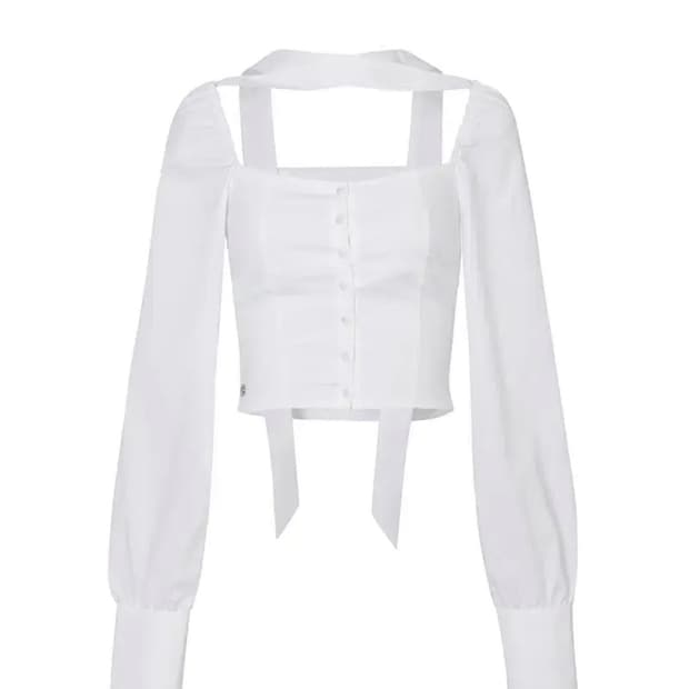 페인오어플레져 비앙카 스퀘어넥 블라우스