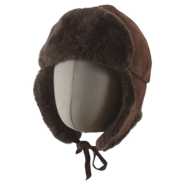 Vintage mouton Bomber hat