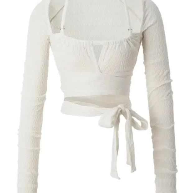 쓰리타임즈 D ring 홀터탑