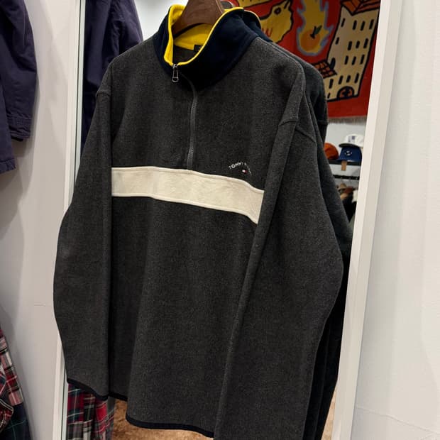 00s Tommy Hilfiger 타미힐피거 하프넥 집업 플리스 스웻