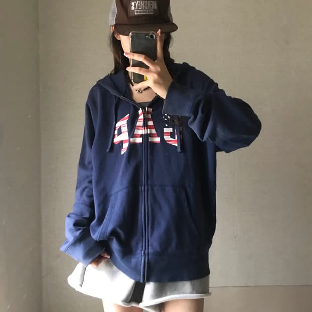 갭 성조기 후드집업