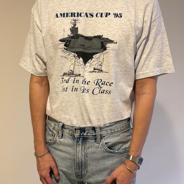 [90s] USA 미해군 링컨 빈티지 티셔츠