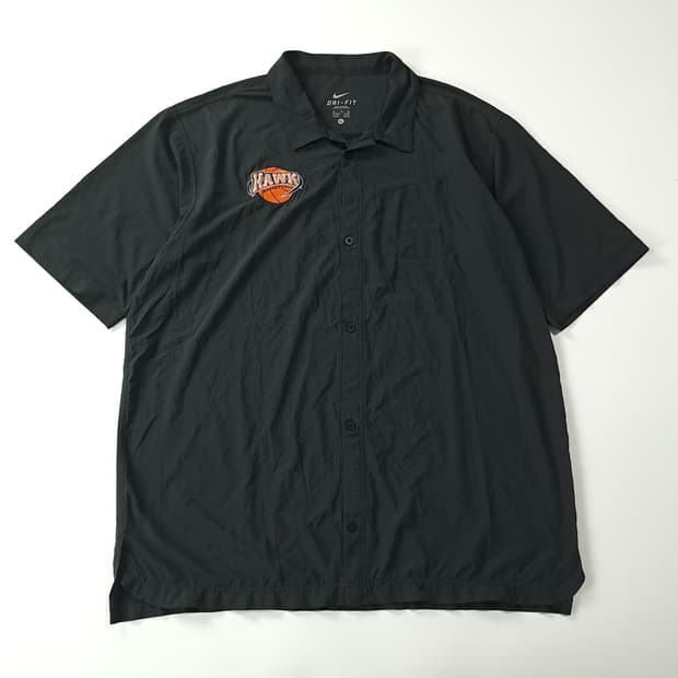 CK731 XL 나이키 드라이핏 HAWK 바스켓볼 블랙 셔츠 남방