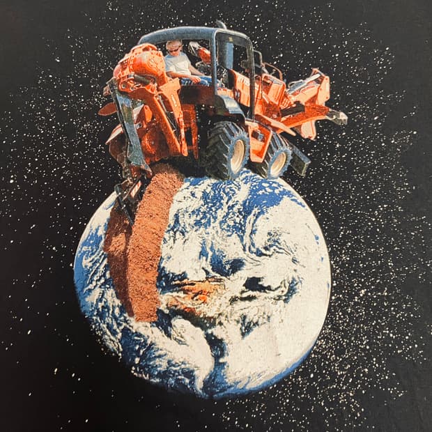 00s Hanes 헤인즈 Ditch Witch 지구 티셔츠 XL 빈티지