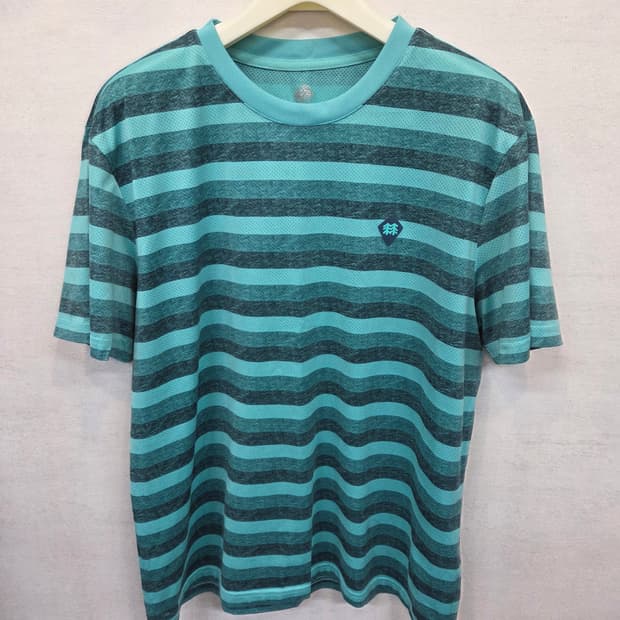 코오롱스포츠 스트라이프 기능성 반팔 100