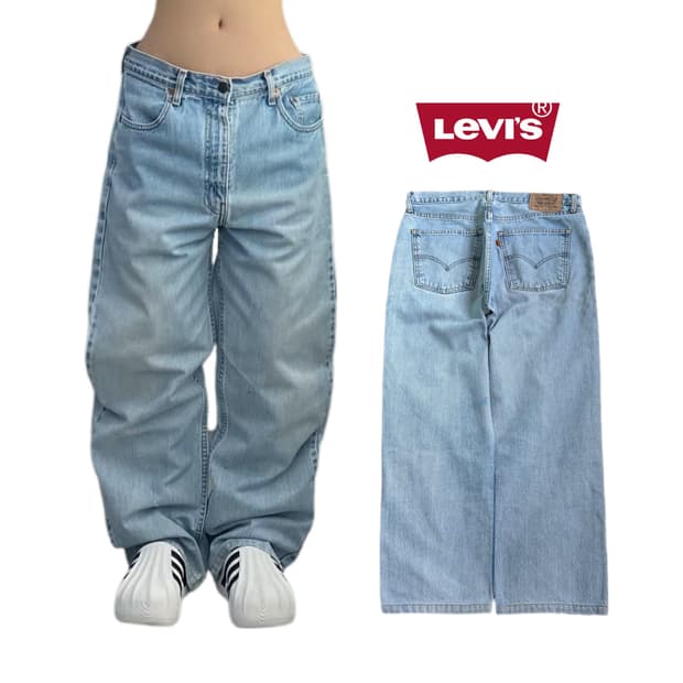 리바이스 90s 오렌지탭 615 워싱 데님팬츠