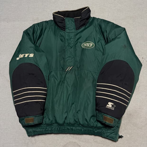 스타터 NFL 뉴욕 제츠 패딩 아노락