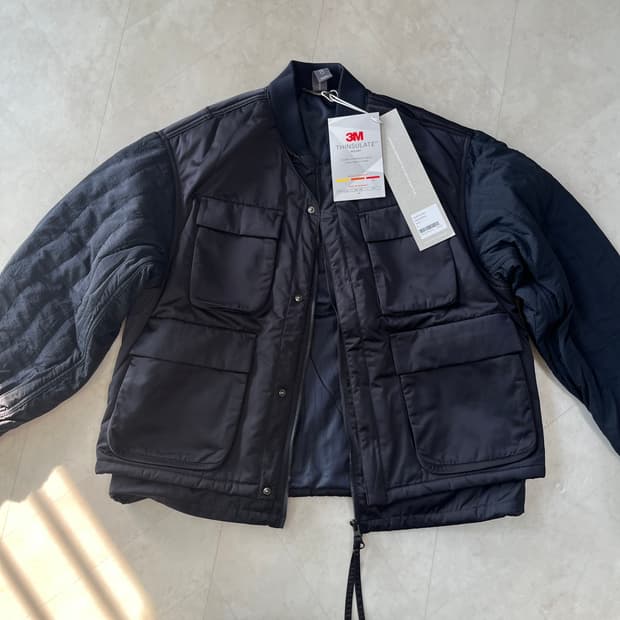 새상품)언어펙티드 패디드 레이어드 플라이트 자켓 네이비