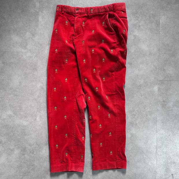 폴로 레드 코듀로이 자수 팬츠 (vap.4)