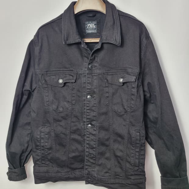 ZARA 자라 블랙 데님 자켓