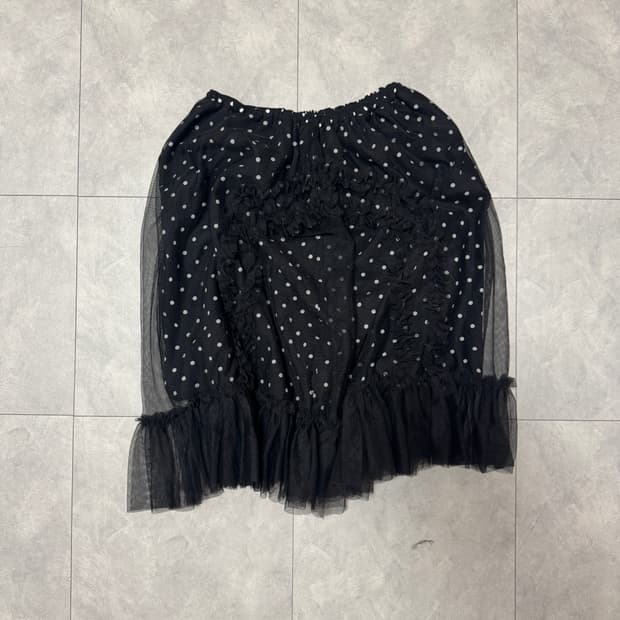 생긴스튜디오 BANDING RUFFLE DOT SHA SKIRT