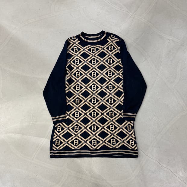 펜디 주카 패턴 롱니트 