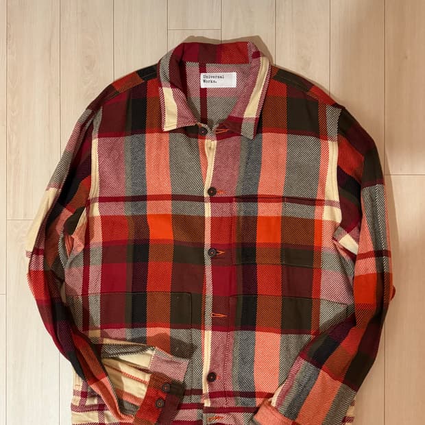 유니버셜웍스 플라넬 체크 셔츠