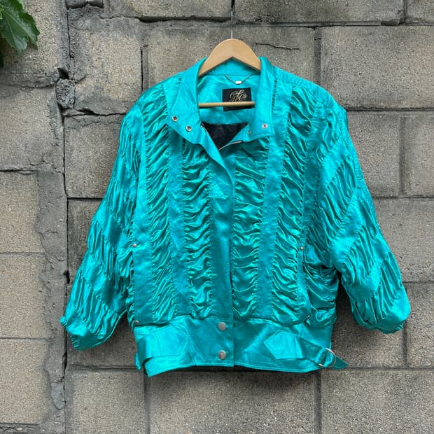 emerald green bomber jacket