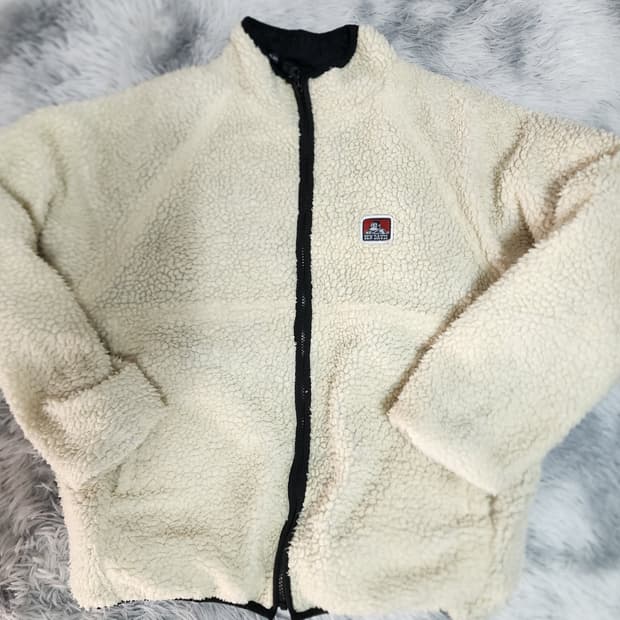 벤 데이비스 리버시블 아이보리 양털 플리스 자켓