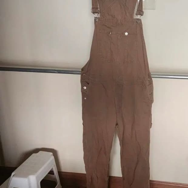 H&M 브라운 멜빵 바지 US M 한국 L 거의새거