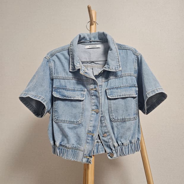 L'ECCOVE 헬싱키 데님 반팔 자켓