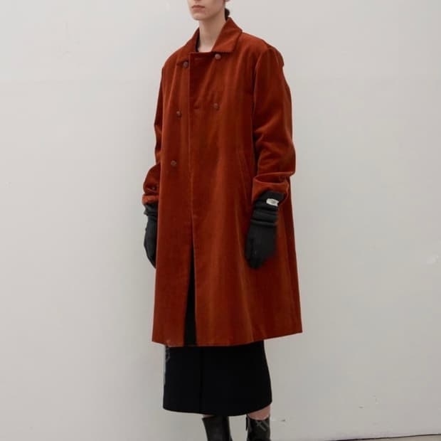 GBH 브리즈번 모스 코듀로이 롱코트