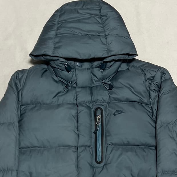 M 나이키 스카이블루 구스다운 후드 패딩