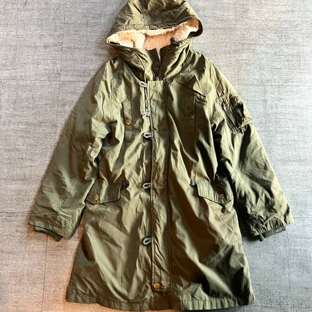 일본빈티지 올드스쿨아메카지 시골너드남 혁오풍 사파리양털 야상자켓