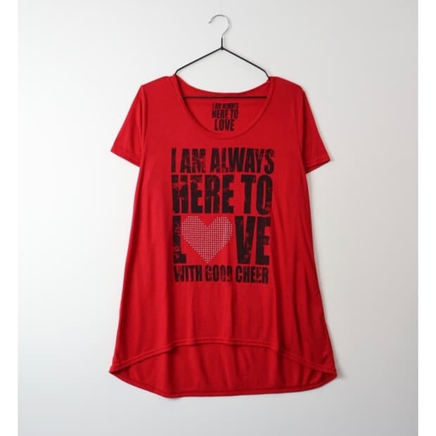 Y2k Red Typography Graphic Tee