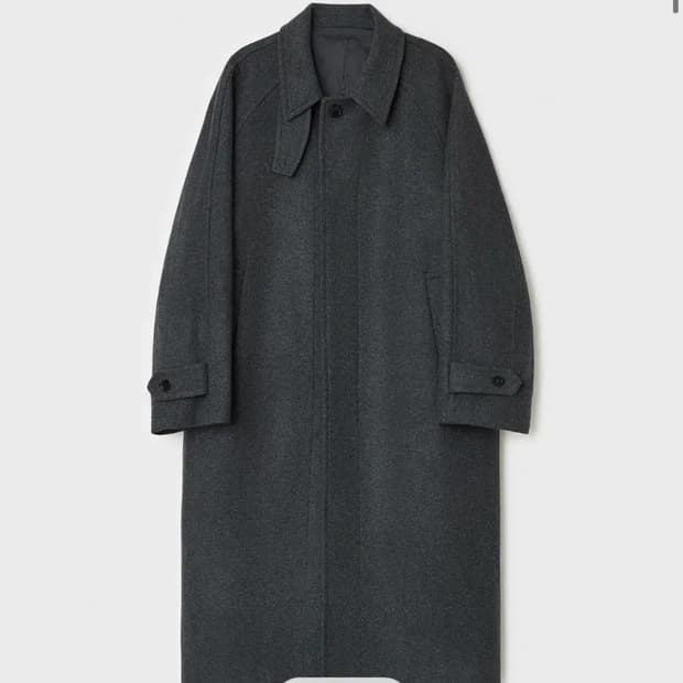 벨리에 맥시 멜톤 울 발마칸 코트 차콜 그레이 구매합니다!