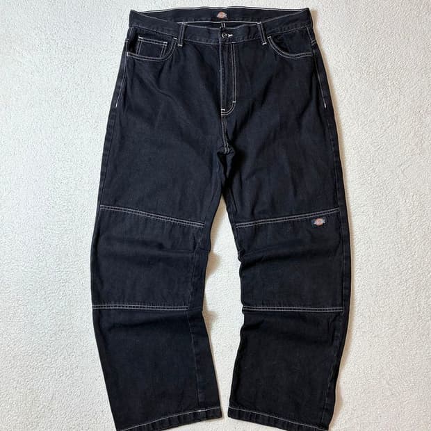 디키즈 스트레이트 레그 컷 더블 니 데님 팬츠 PN6862