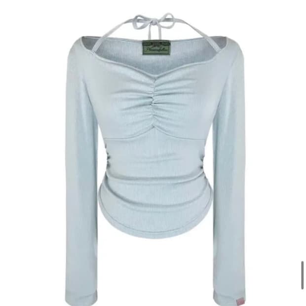 플리즈노팔로우 지젤탑 베이비블루