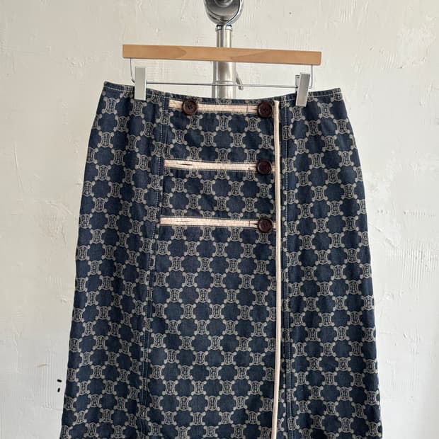 Celine 셀린느 마카담 트리오페 미디 스커트