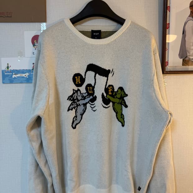 [XL]HUF 허프 니트 아이보리