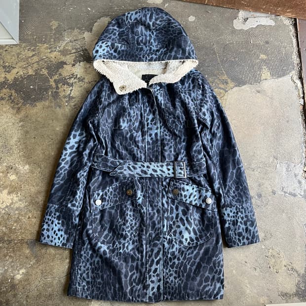 히스테릭글래머 레오파드 미디 코트