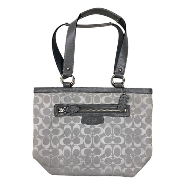 코치 y2k 실버그레이 숄더백