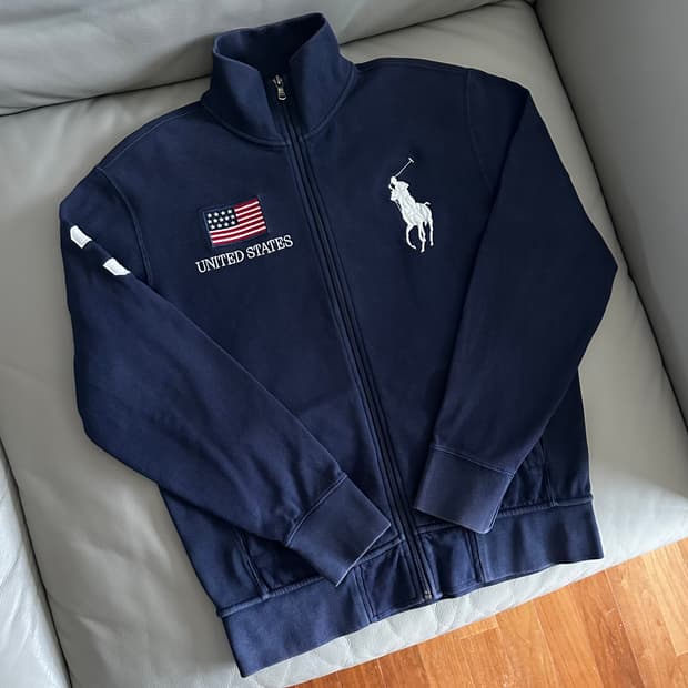 폴로 랄프로렌 빅포니 성조기 집업 L