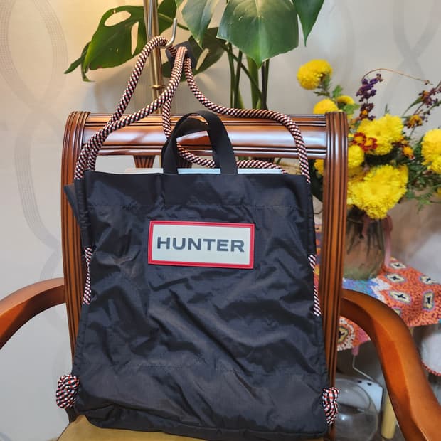헌터 블랙 로프 숄더백 토트백