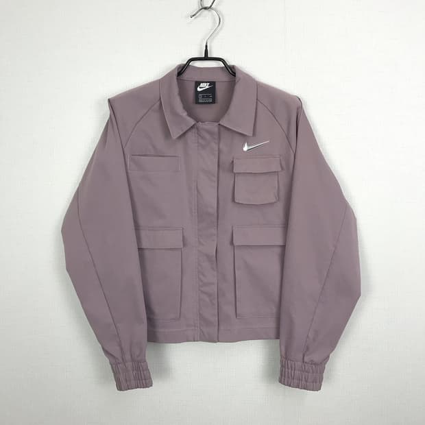나이키 스우시 우븐 자켓 퍼플색 여성S