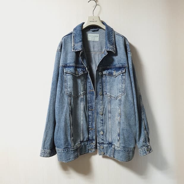 올세인츠 ALLSAINTS 오버핏 디스트로이드 데님 자켓 M사이즈 정품
